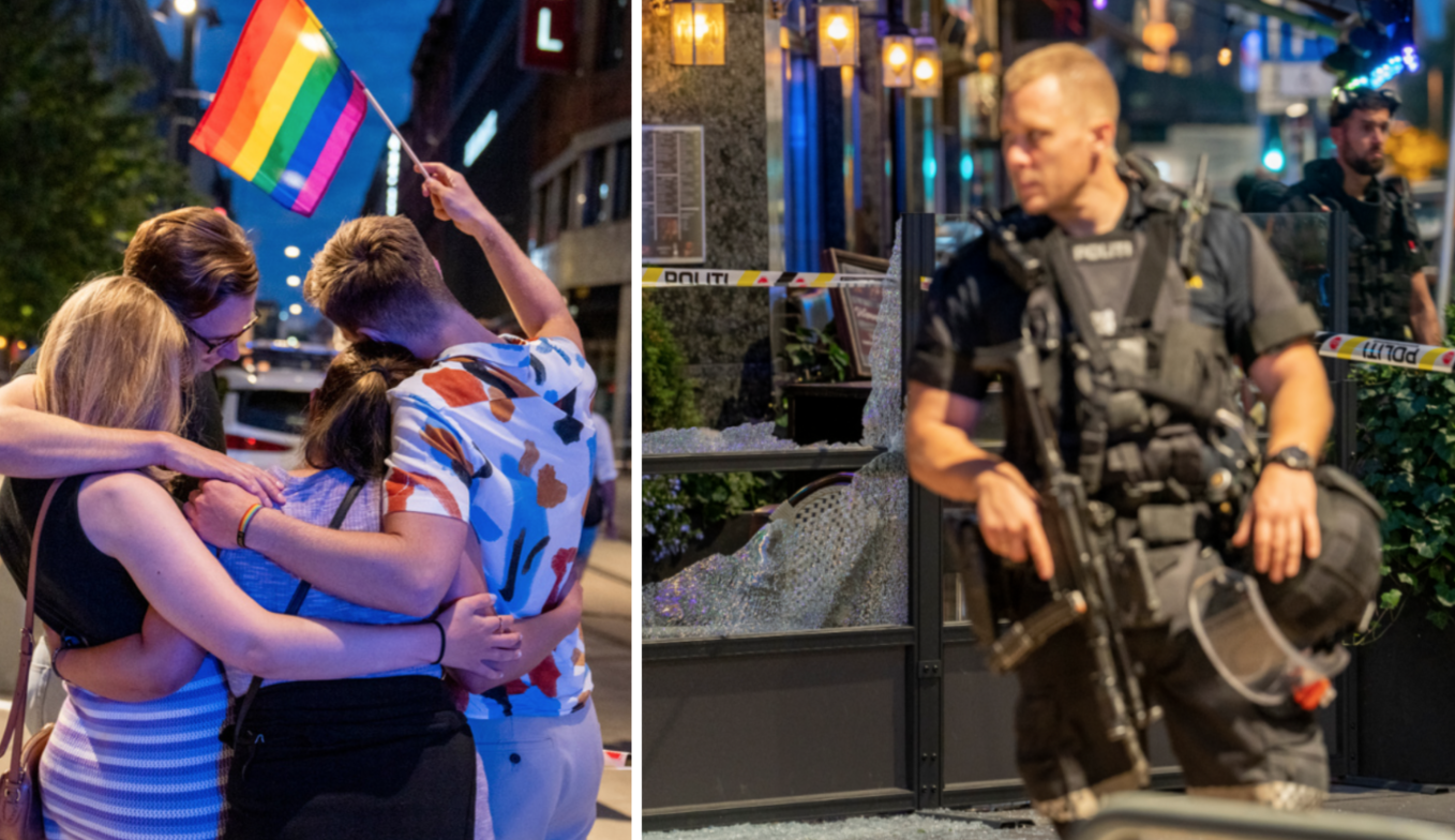 Flera skjutna i centrala Oslo vid en gaybar.